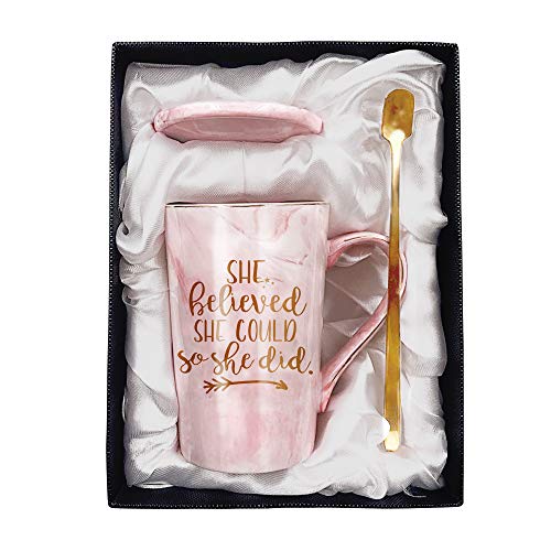 Motivational Ceramic Pink Coffee Mug