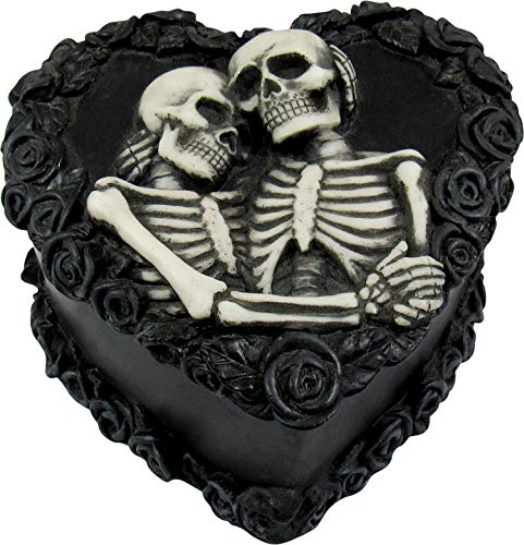 Romantic Skeletons Heart-shaped Trinket Box