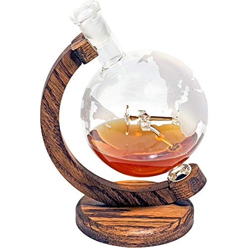 Vintage Globe Whiskey Decanter 