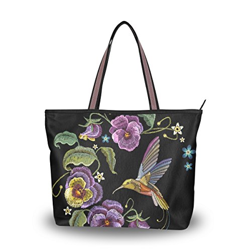 Stylish Hummingbird Design Shoulder Bag 