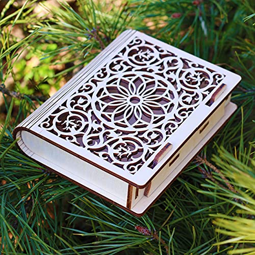 Wooden Book Puzzle Jewelry Box