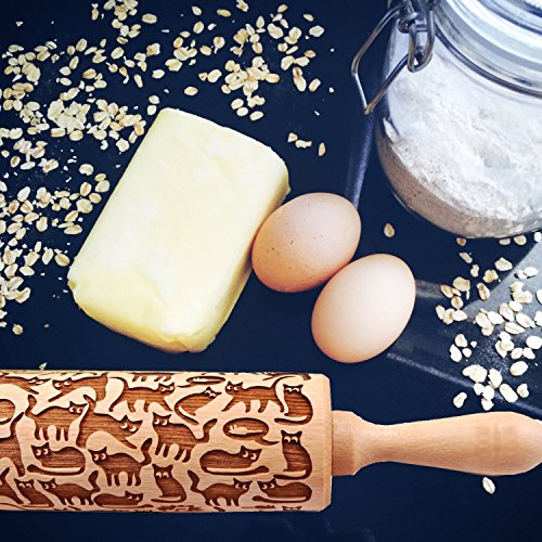 Embossed Kitty Rolling Pin