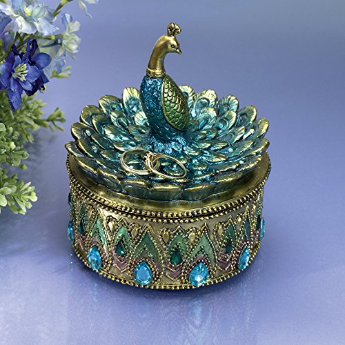 Beautiful Peacock Trinket Box