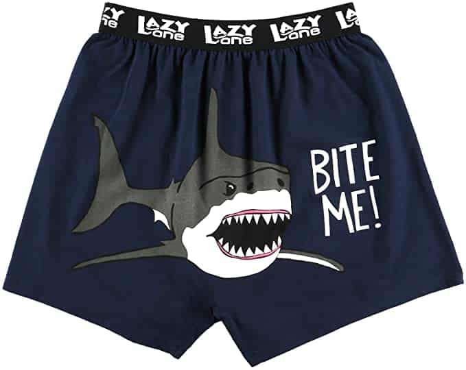 Funny “Bite Me” Shark Boxers