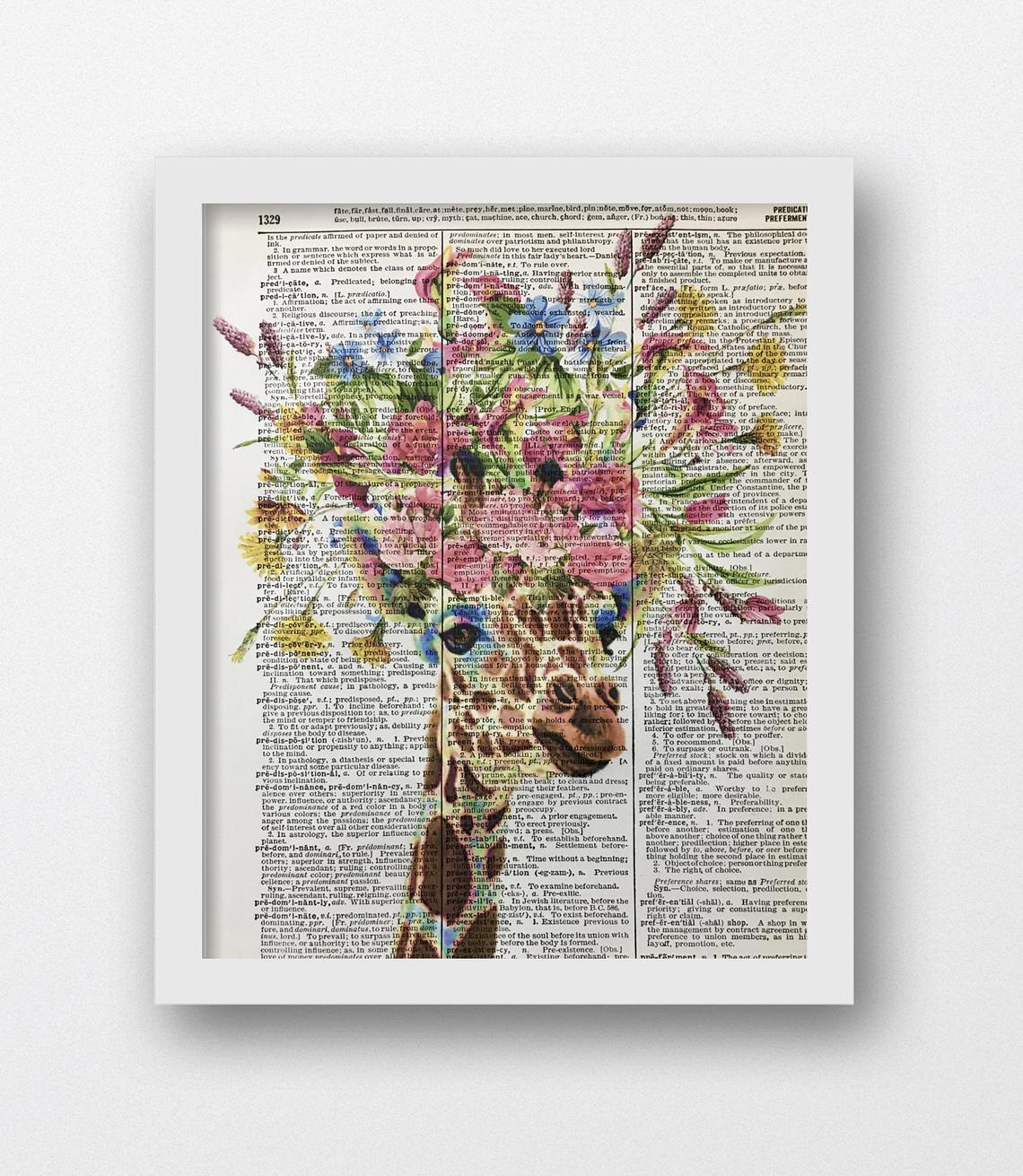 Colorful and Unique Giraffe Artwork