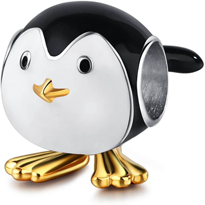 Baby Penguin Silver Charm