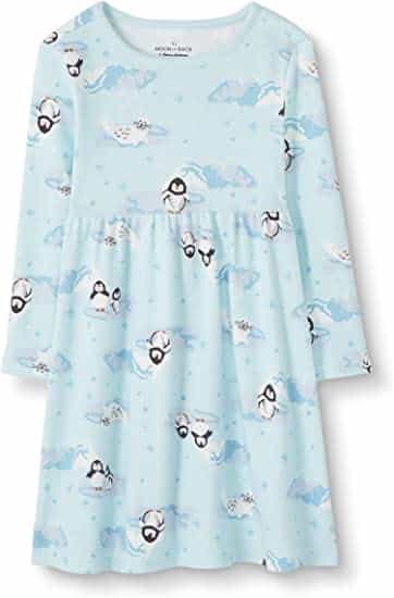 Cotton Long-Sleeve Penguin Dress
