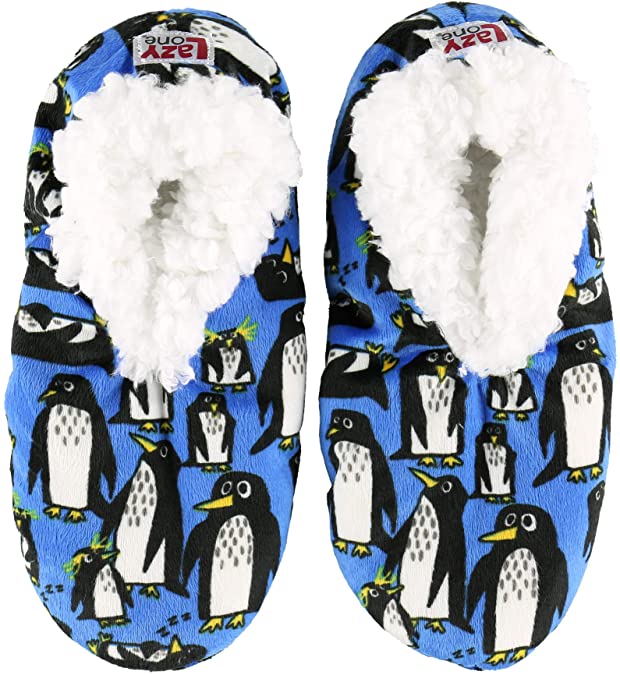 Fuzzy, Lazy Penguin Slippers