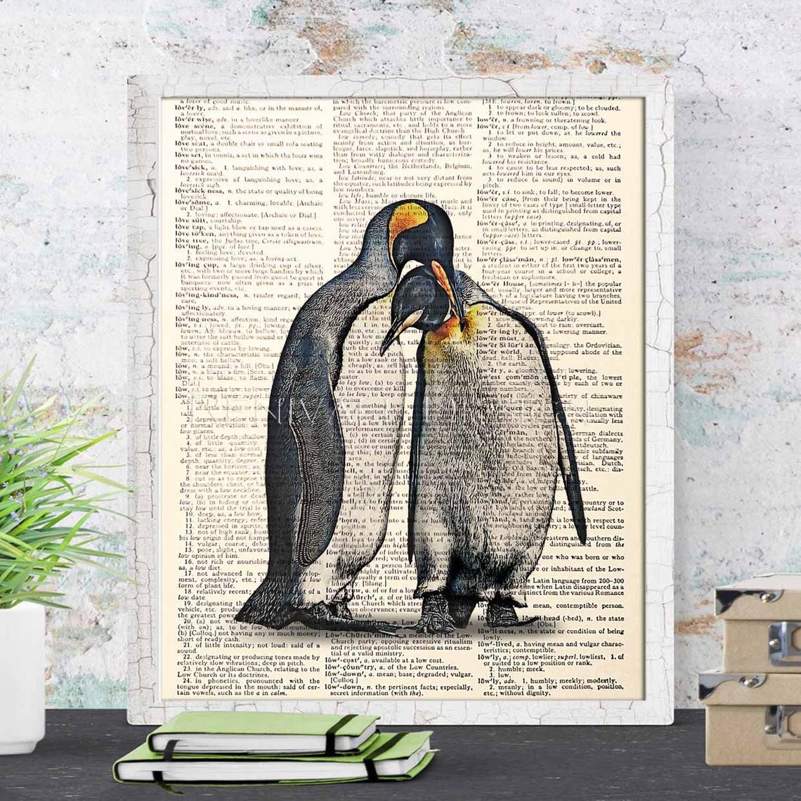 Loving Penguins Dictionary Print