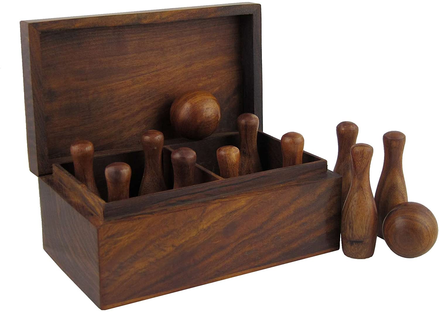 Handmade Wooden Bowling Set