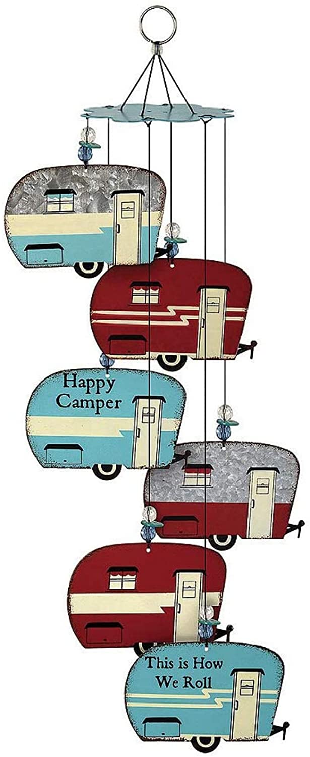Happy Camper Metal Wind Chimes
