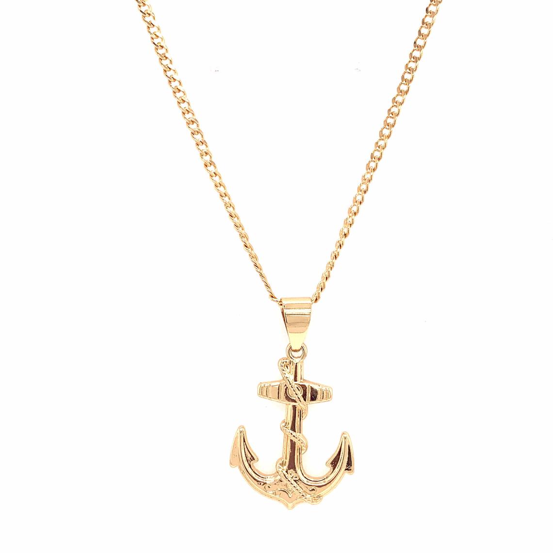 Beautiful Gold Anchor Necklace