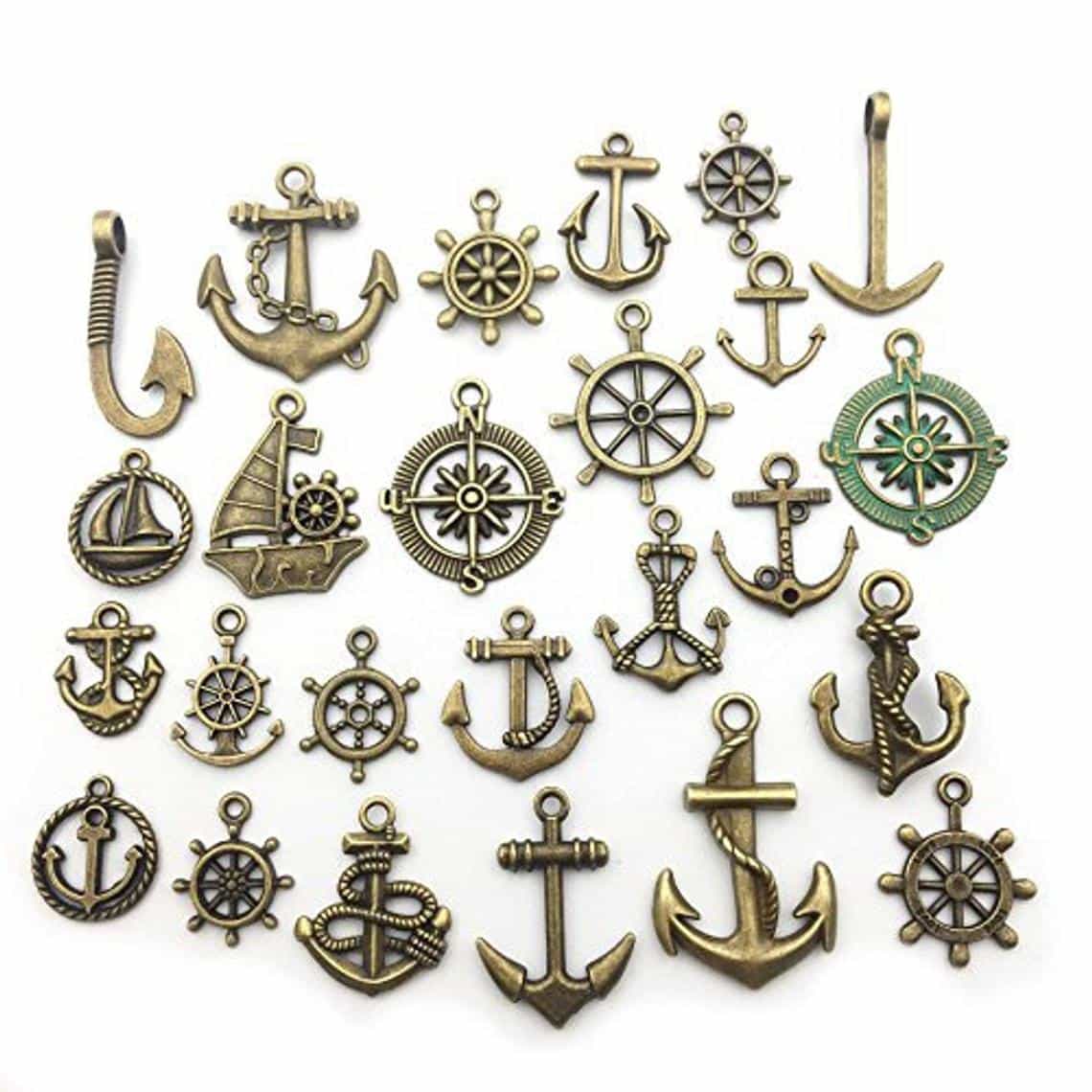 50-Piece Nautical Charms for a Sailor at Heart