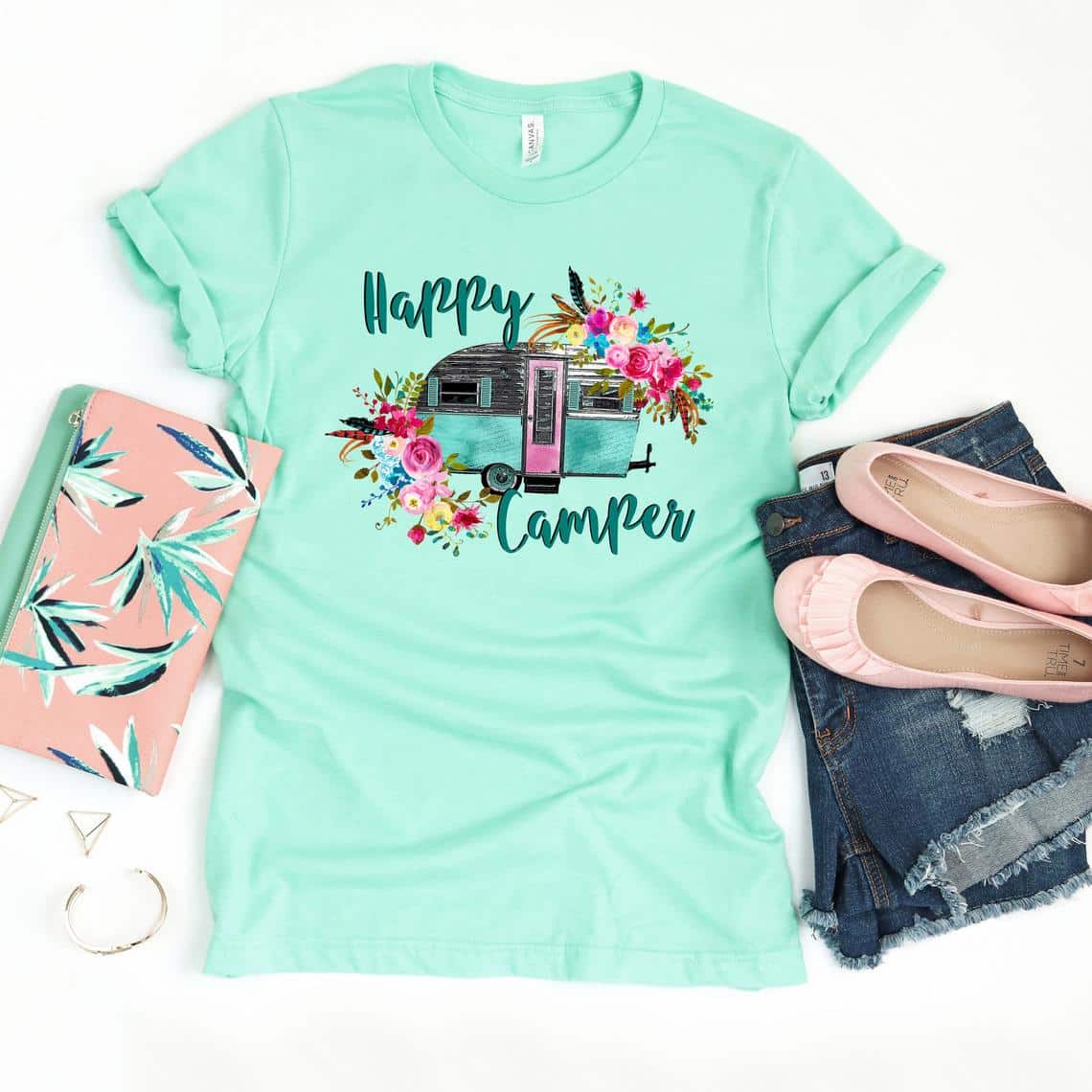 Cute Happy Camper Unisex Shirt